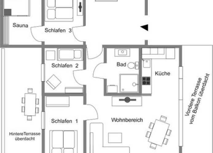 Grundriss Lütt Huus EG ohne Maßstab - Nur zur Ortientierung